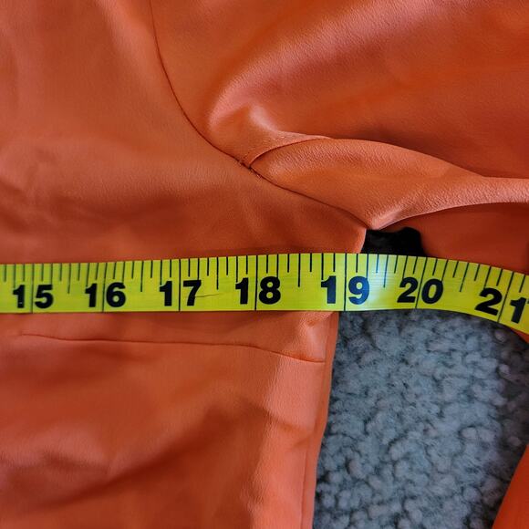 NWT Alberto Makali New York Women's‎ Orange Split Sleeve Blouse. Size M - Picture 7 of 11